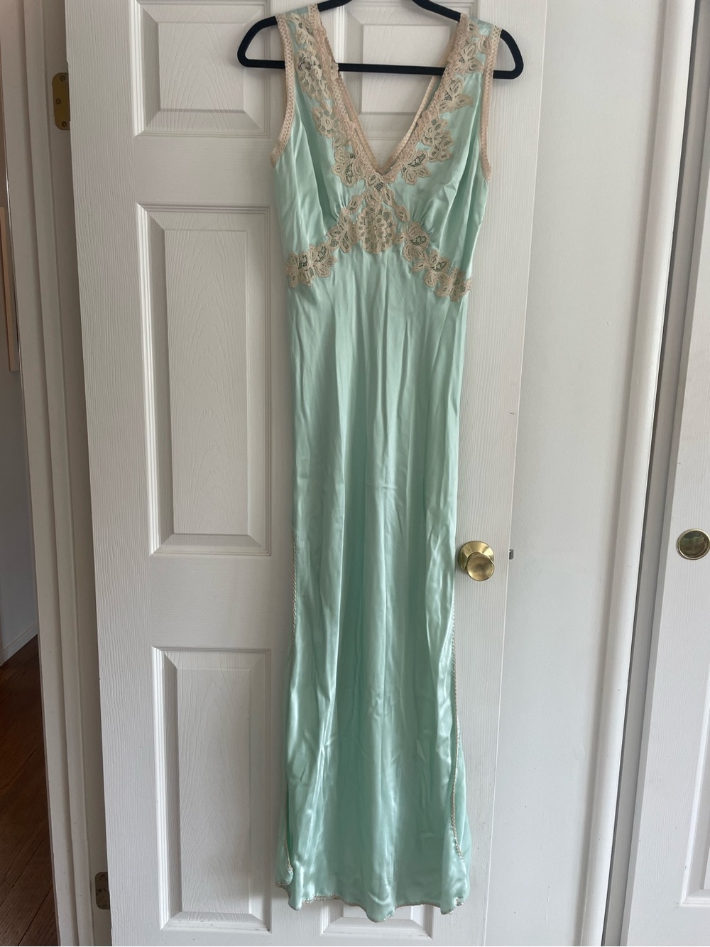 Women's Mint Green Lace-Trim Slip Dress - Chasing Unicorns